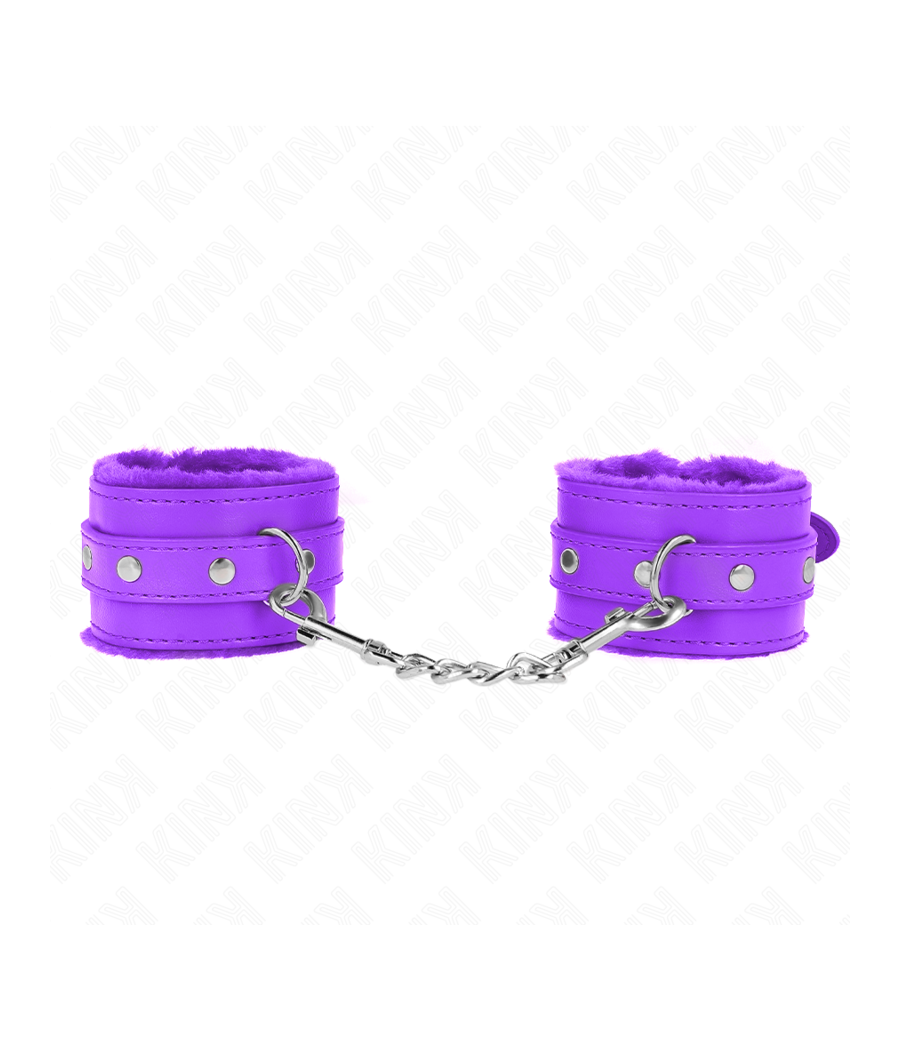 KINK - PULSO FORRO DE PELE PREMIUM ROXO COM CINTO ROXO AJUSTÁVEL 17-29 CM X 6 CM