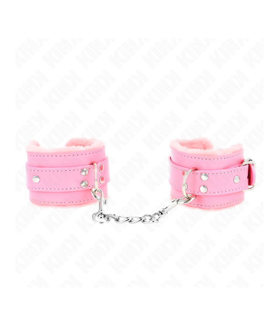 KINK - PULSO FORRO DE PELE ROSA COM CINTO ROSA AJUSTÁVEL 17-29 CM X 6 CM