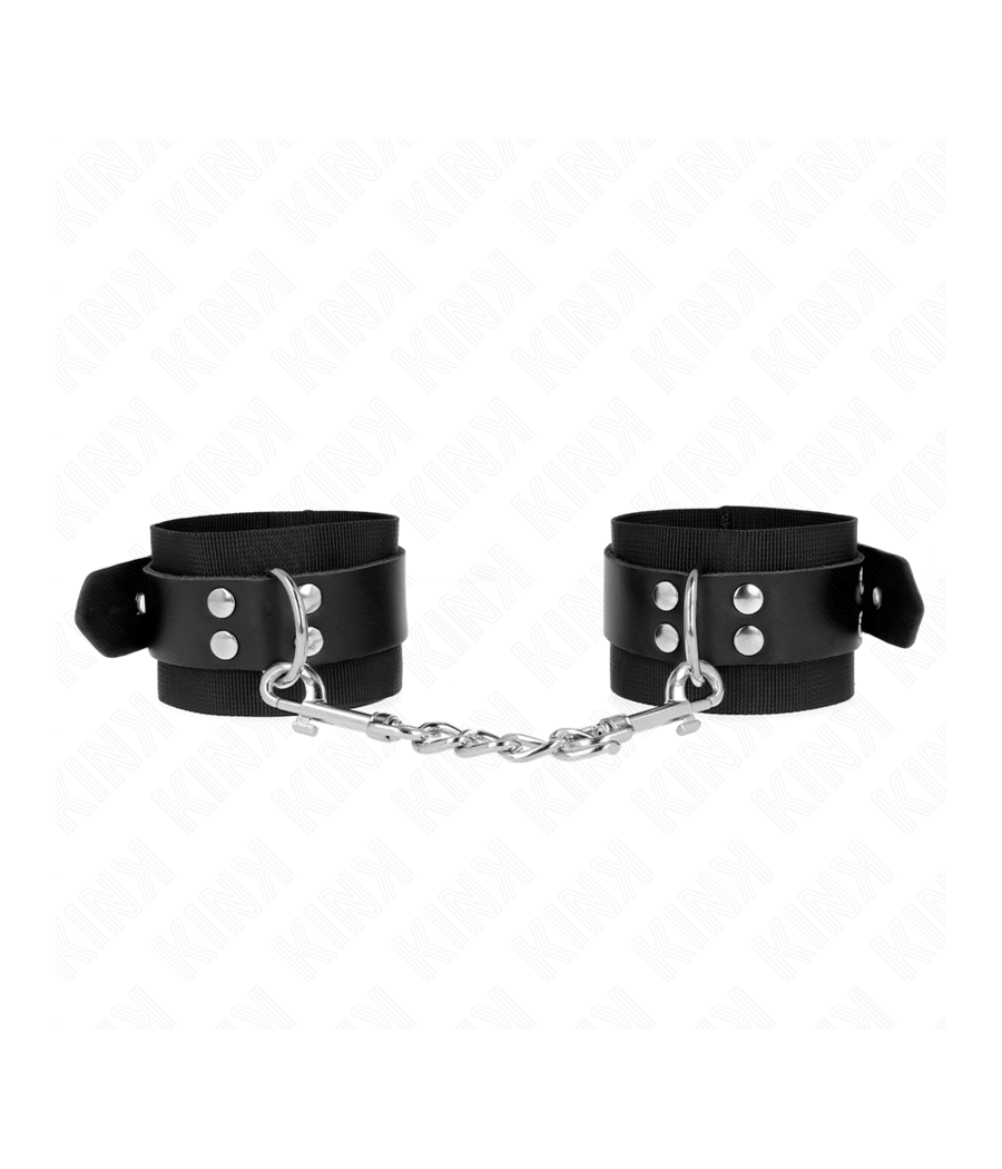 KINK - RESISTENZA DA POLSO IN NYLON NERO CON CINTURA IN PELLE NERA REGOLABILE 19-29 CM X 5,1 CM