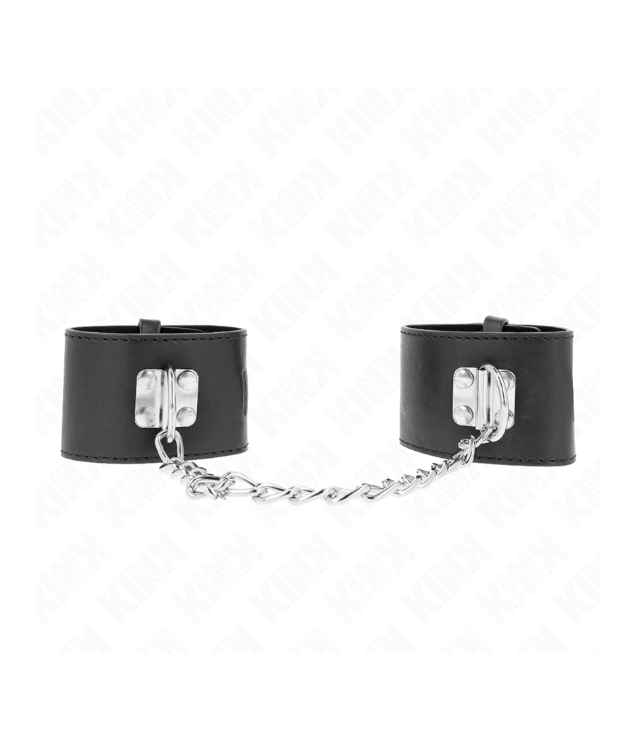 KINK - APPUI-POIGNETS FIXES AVEC CHAÎNE 30 CM ET FERMETURE PAR CADENAS NOIR RÉGLABLE 16-23 CM X 5,5 CM