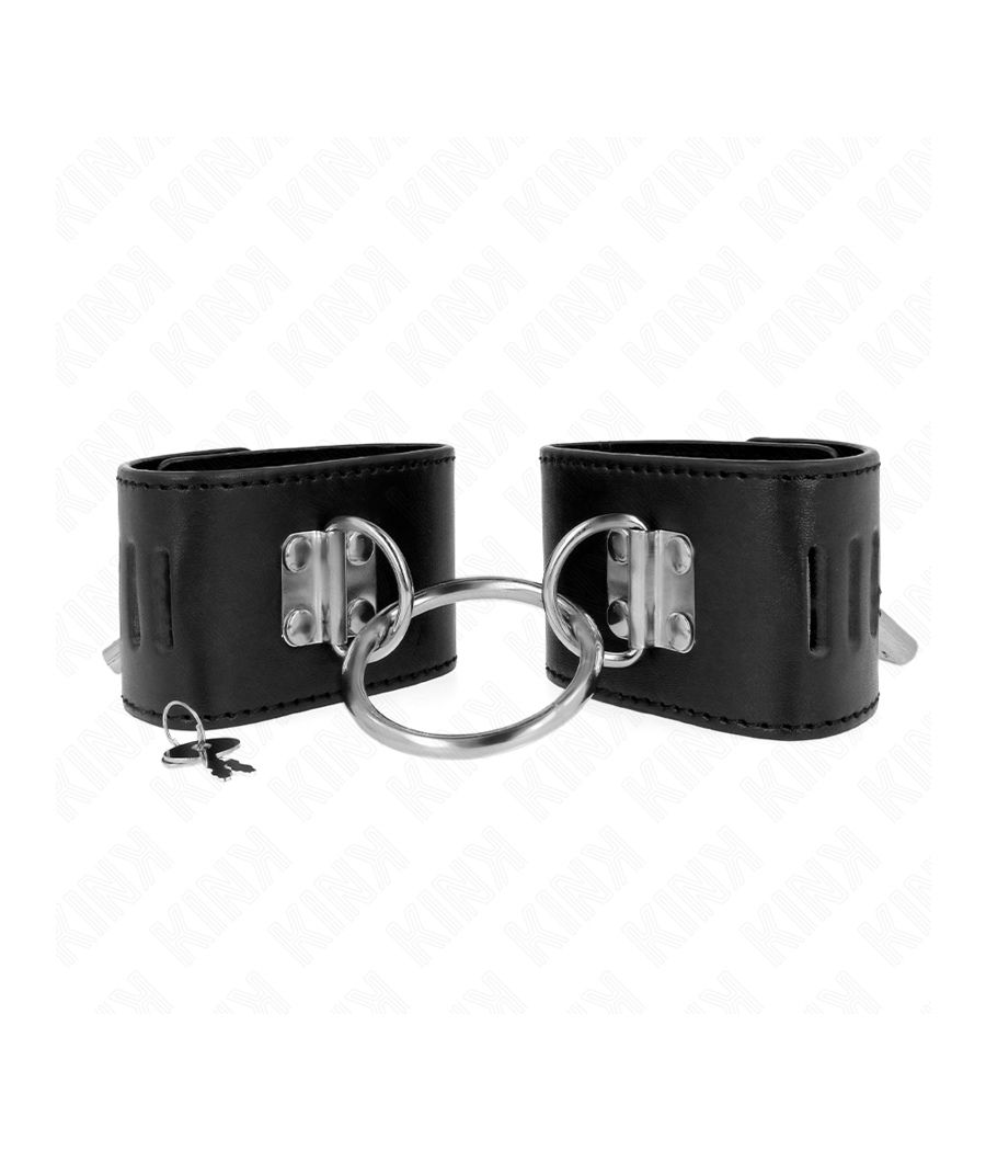 KINK - APPUI-POIGNETS FIXES AVEC ANNEAU ET FERMETURE PAR CADENAS NOIR AJUSTABLE 16-23 CM X 5,5 CM