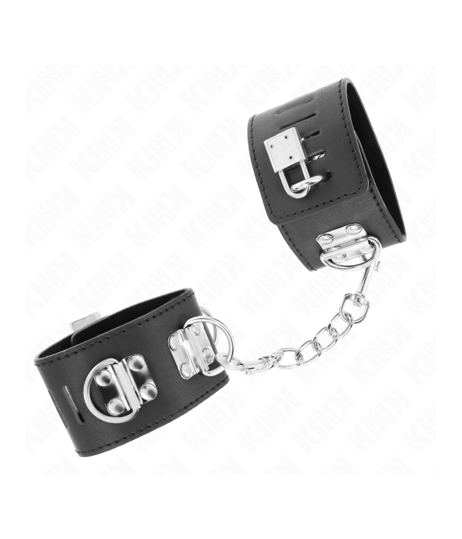 KINK - MUÑEQUERAS MULTIPOSICIÓN CON CIERRE CANDADO NEGRO AJUSTABLE 16-23 CM X 5.5 CM