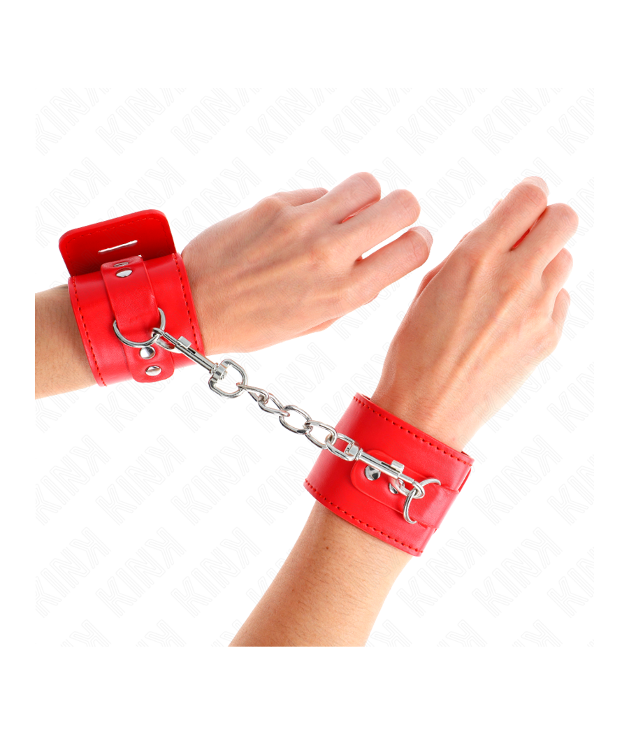 KINK - APPUI-POIGNETS AVEC FERMETURE PAR CADENAS ROUGE AJUSTABLE 16-23 CM X 5,5 CM