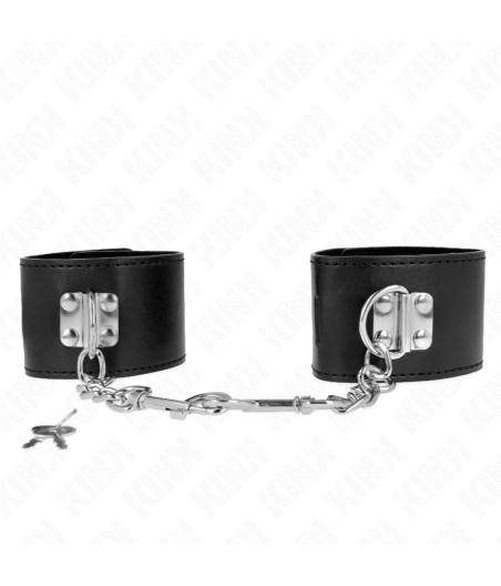 KINK - WRIST RESTRAINTS WITH PADLOCK CLOSURE BLACK ADJUSTABLE 16-23 CM X 5.5 CM