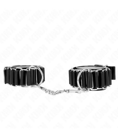 KINK - SCHARNIERÄHNLICHE DÜNNE HANDGELENKFESSELN SCHWARZ VERSTELLBAR 16-22 CM X 3,5 CM