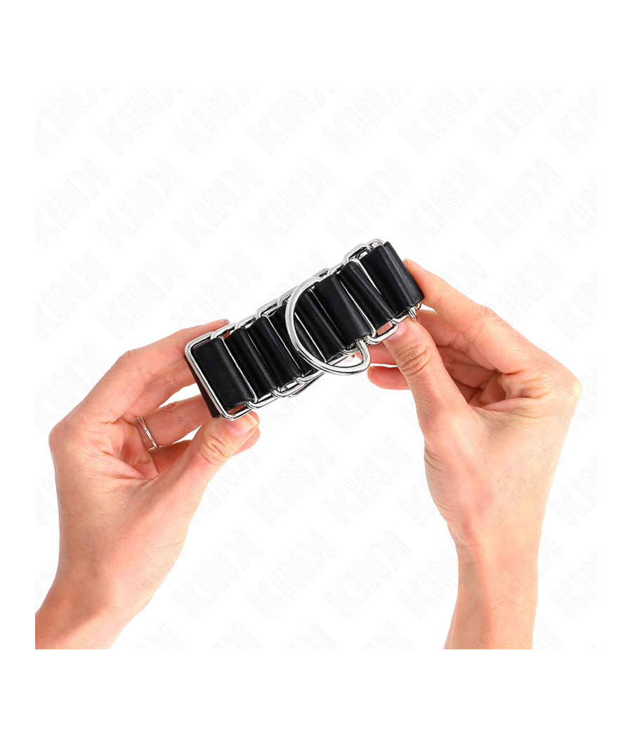 KINK - RETENÇÕES DE PULSO FINAS DOBRADIÇADAS PRETAS AJUSTRÁVEIS 16-22 CM X 3,5 CM