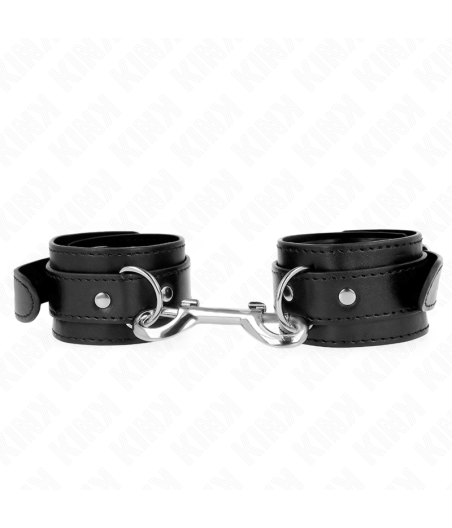 KINK - RETENÇÕES DE PULSO - LINHA DE REBITES ÚNICOS PRETO AJUSTÁVEL 17-28 CM X 5 CM