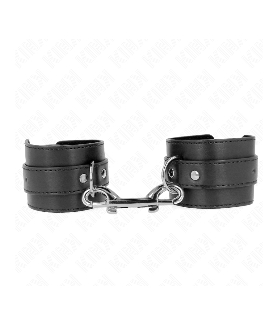KINK - TENUTA DA POLSO-FILA DI RIVETTI SINGOLA E FIBBIA GRANDE NERA REGOLABILE 17-28 CM X 5 CM