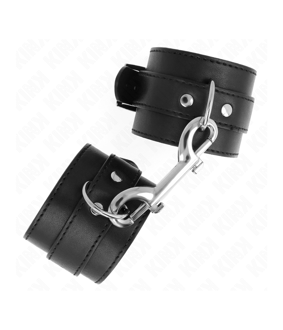 KINK - RETENÇÕES DE PULSO - LINHA DE REBITE ÚNICA E FIVELA GRANDE PRETA AJUSTÁVEL 17-28 CM X 5 CM