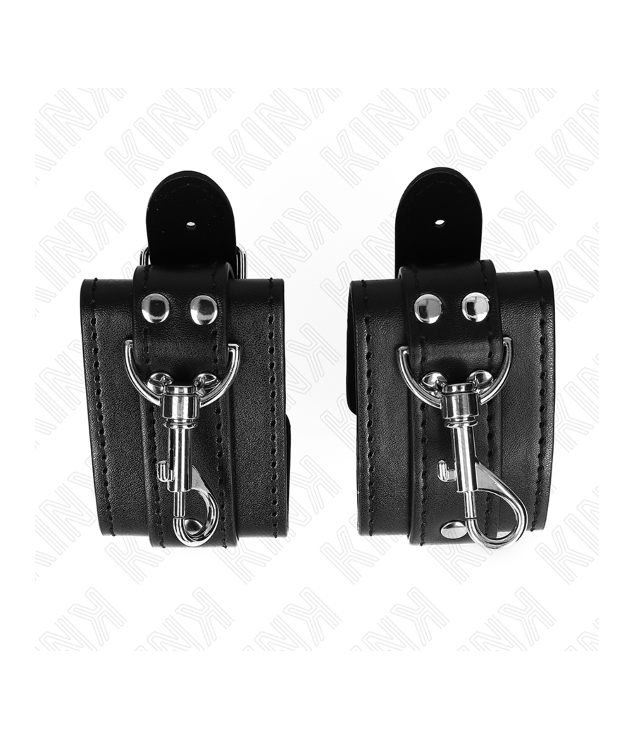 KINK - RESISTENZA DA POLSO PER DUNGEON CON CHIUSURA NERA REGOLABILE 21-28 CM X 5,5 CM