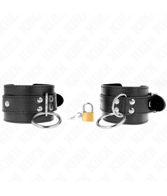 KINK - APPAREILS-POIGNETS VERROUILLÉS PAR JOINT TORIQUE NOIR RÉGLABLE 20-28 CM X 5,5 CM