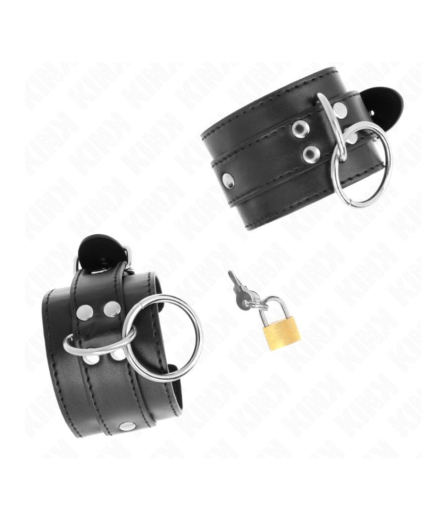 KINK - O-RING LOCKED WRIST RESTRAINTS BLACK ADJUSTABLE 20-28 CM X 5.5 CM