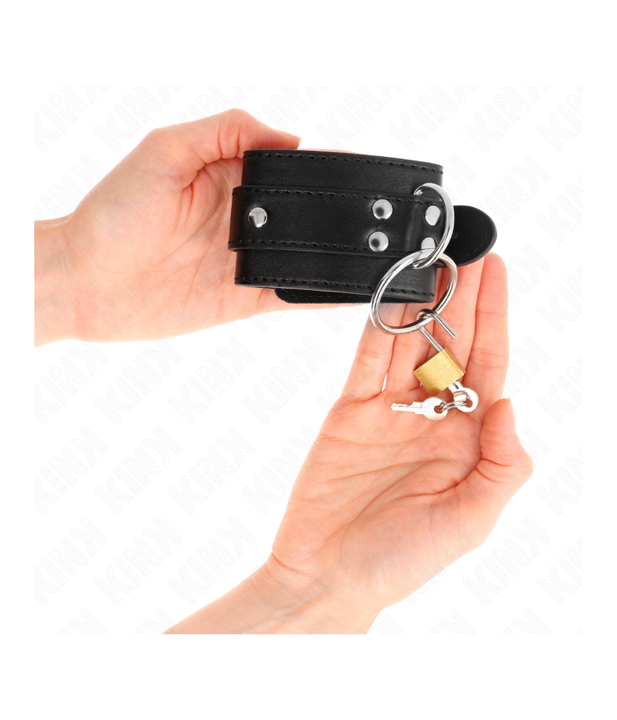 KINK - O-RING LOCKED WRIST RESTRAINTS BLACK ADJUSTABLE 20-28 CM X 5.5 CM