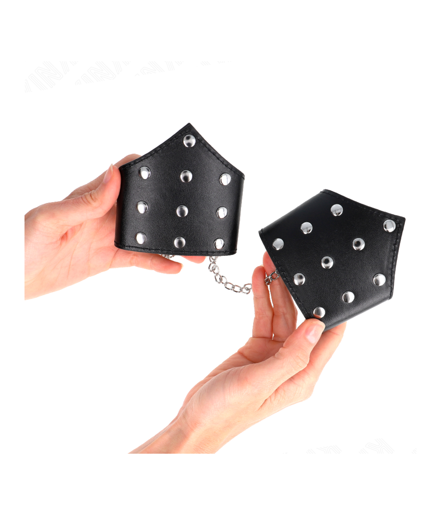 KINK - BRACELETS STYLE POINT NOIR AVEC CHAÎNE RÉGLABLE 17-23 CM X 8,5 CM