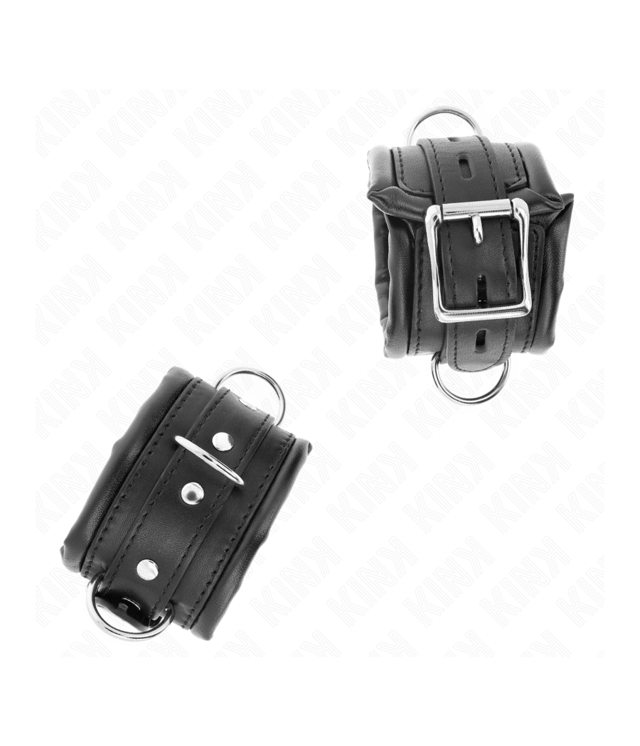 KINK - HEAVY WRIST RESTRAINTS WITH BLACK FUR LINED ADJUSTABLE 20-30 CM X 6 CM