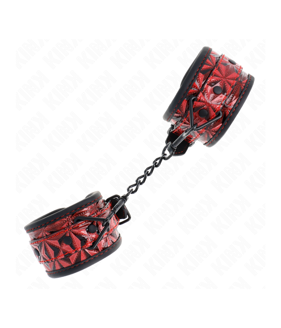 KINK - RESISTENZA DA POLSO CON MOTIVO A DIAMANTI ROSSO SCURO REGOLABILE 17-26 CM X 5,5 CM