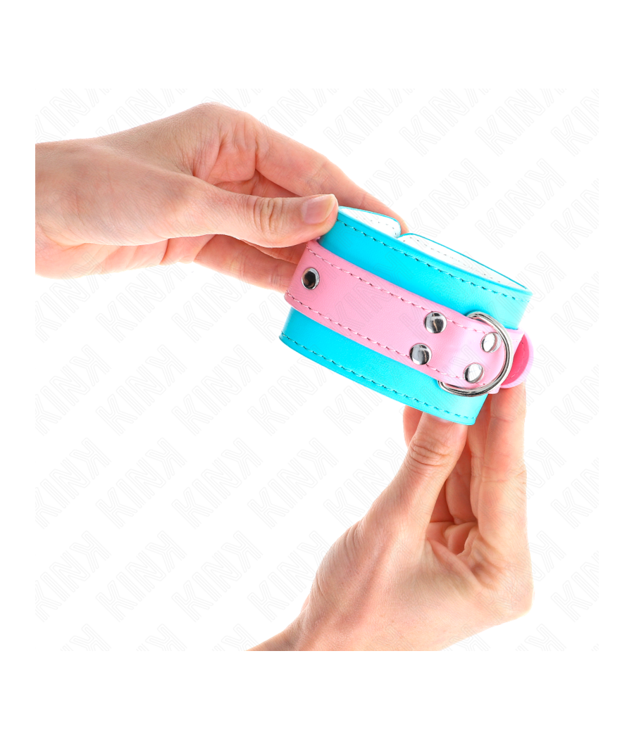 KINK - MUÑEQUERAS CHIC AZUL / ROSA AJUSTABLE 16-28 CM X 5 CM