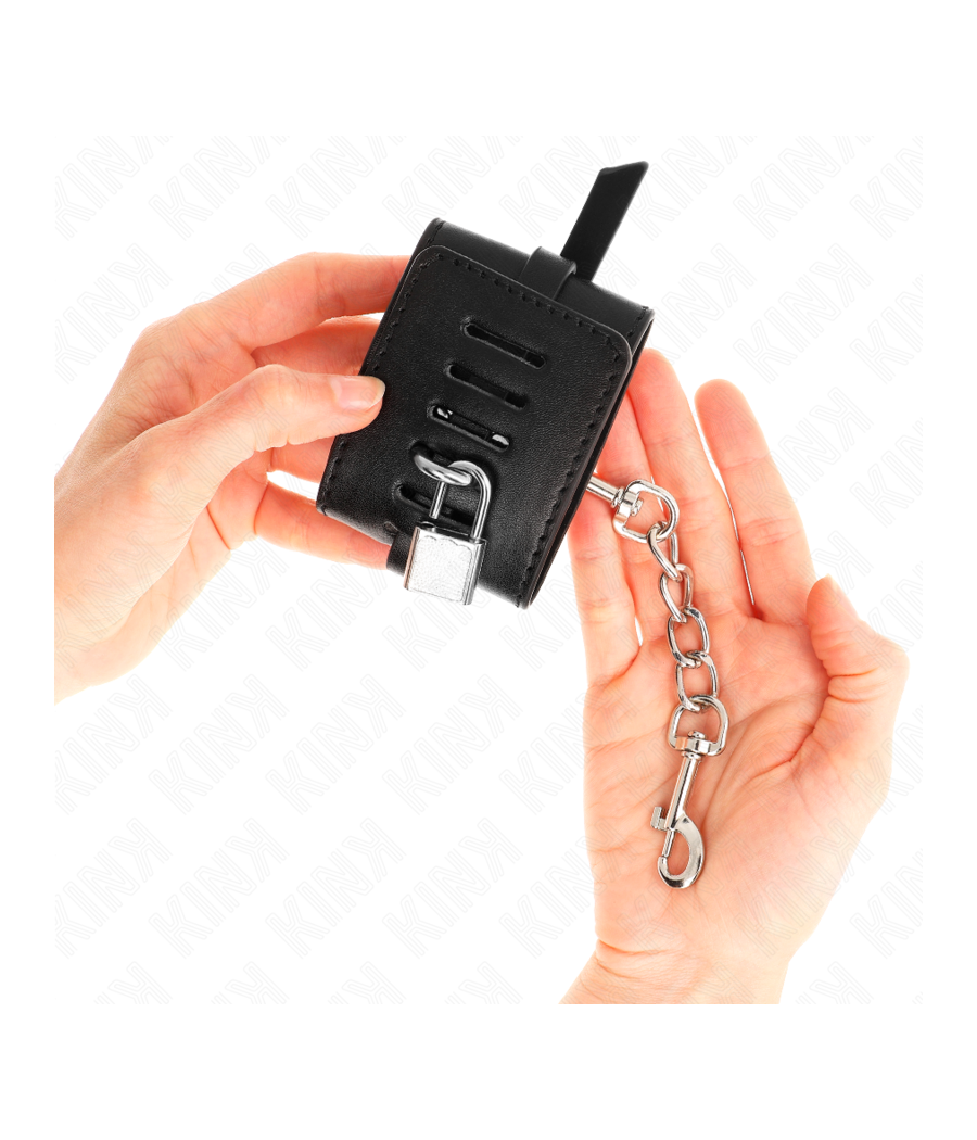 KINK - REMOÇÕES DE PULSO COM BLOQUEIO DELUXE PRETO AJUSTÁVEIS 14,5-21 CM X 6 CM