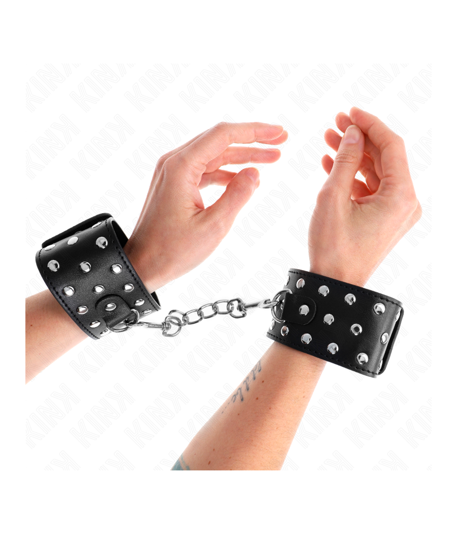 KINK - MUÑEQUERAS ESTILO PUNK AJUSTABLE 19-24 CM X 5.5 CM