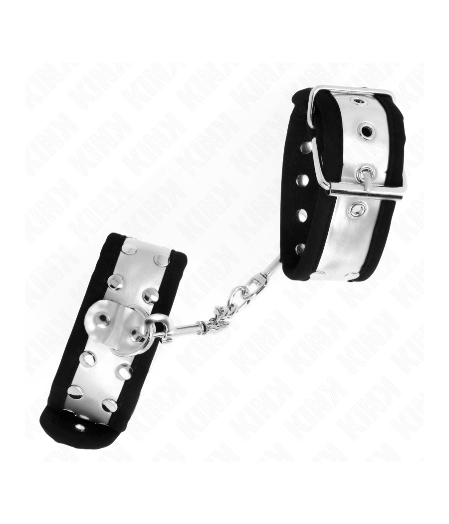 KINK - THIN WRIST RESTRAINTS BLACK / SILVER 30 X 4 CM