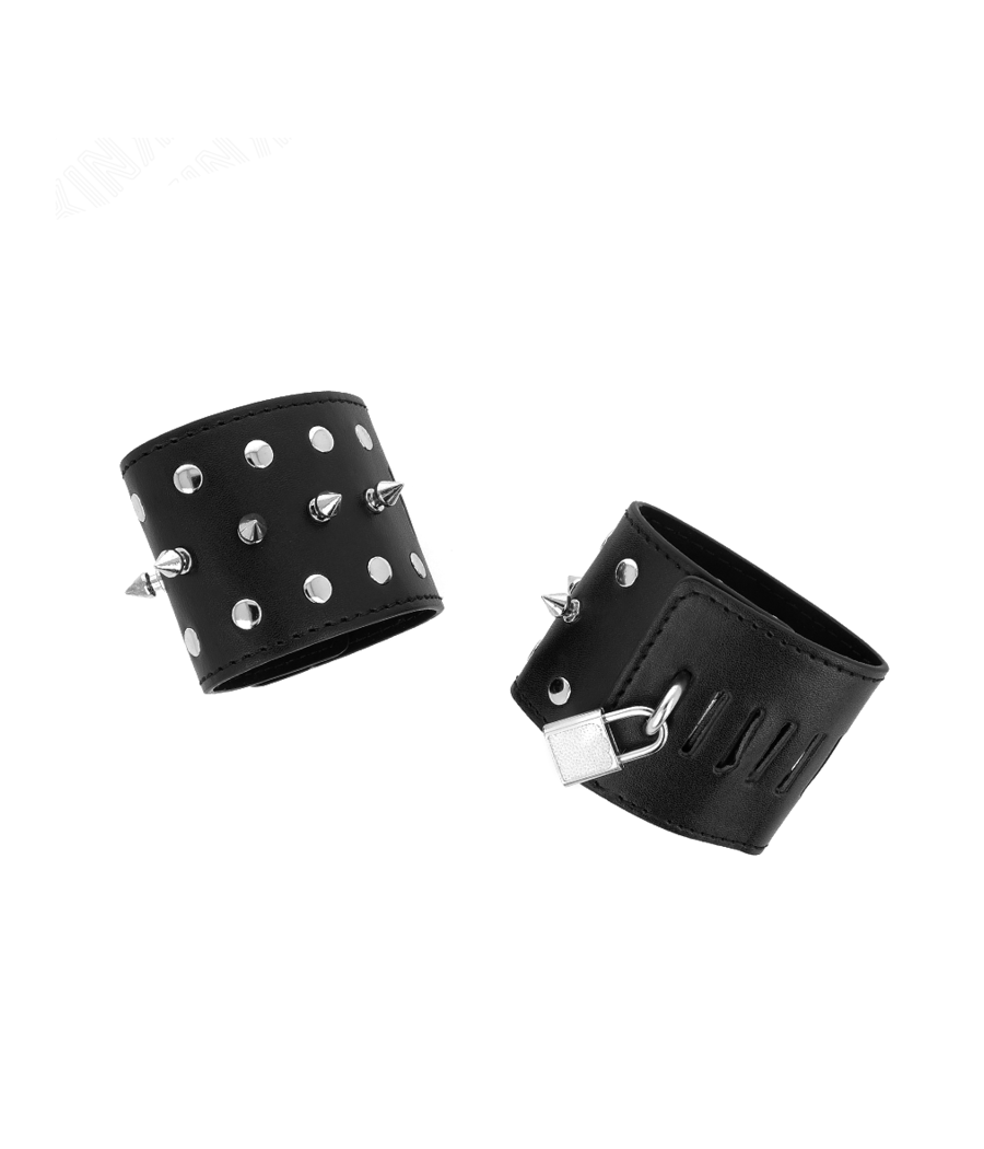 KINK - PUNK WRIST RESTRAINTS WITH SPIKES 25 X 6 CM