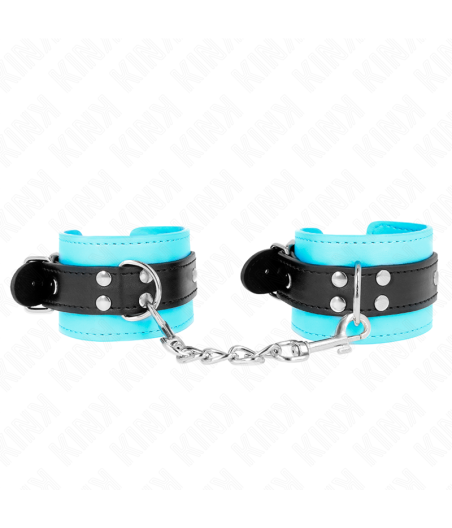 KINK - HOOK WRIST RESTRAINTS BLUE FUR LINED ADJUSTABLE 20-28 CM X 5.5 CM