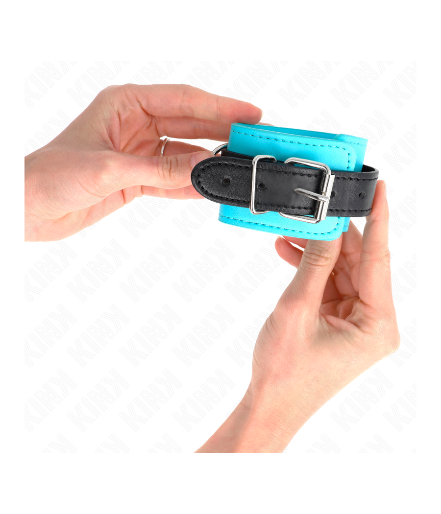 KINK - HOOK WRIST RESTRAINTS BLUE FUR LINED ADJUSTABLE 20-28 CM X 5.5 CM