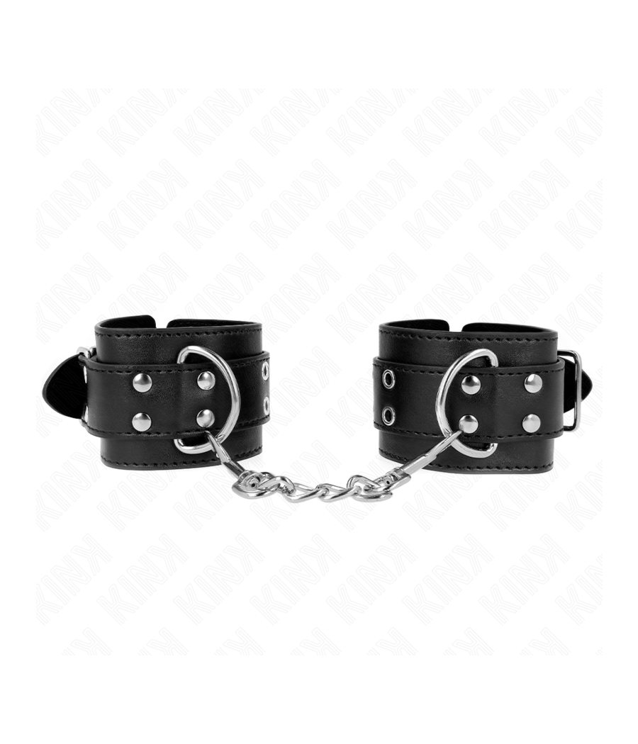 KINK - HANDGELENKFESSEL MIT DOPPELTER SCHNALLE SCHWARZ VERSTELLBAR 19-26 CM