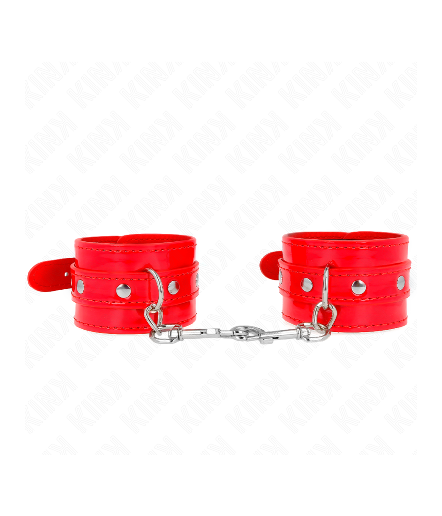 KINK - GLÄNZENDE HANDMANSCHETTEN ROT VERSTELLBAR 23-33 CM