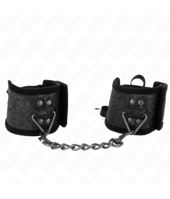 KINK - MUÑEQUERAS DISEÑO ESCÁNDALO NEGRO DETALLE LAZO 24.5 CM X 6.5 CM