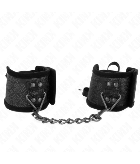 KINK - MUÑEQUERAS DISEÑO ESCÁNDALO NEGRO DETALLE LAZO 24.5 CM X 6.5 CM