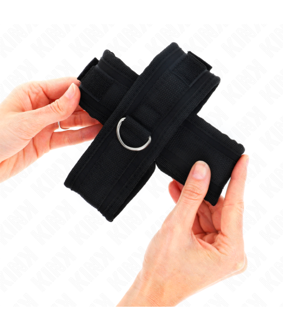 KINK - CROSS CUFFS BLACK 34 X 5.5 CM