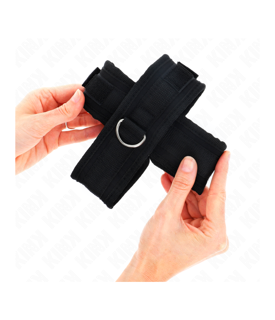 KINK - CROSS CUFFS BLACK 34 X 5.5 CM