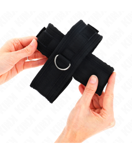 KINK - CROSS CUFFS BLACK 34 X 5.5 CM