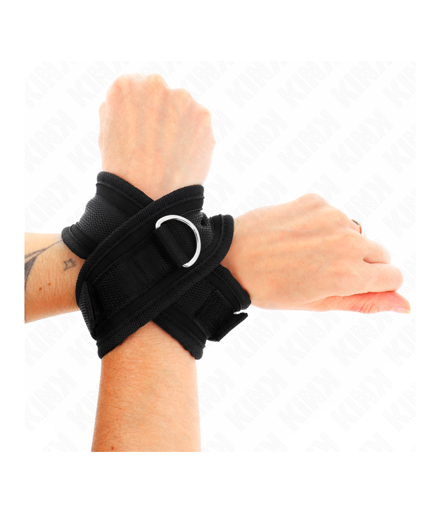KINK - CROSS CUFFS BLACK 34 X 5.5 CM