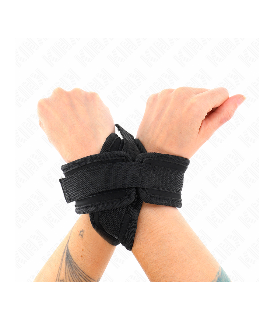 KINK - CROSS CUFFS BLACK 34 X 5.5 CM
