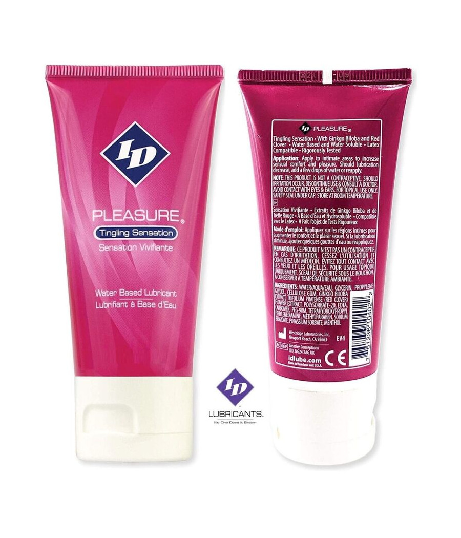 ID PLEASURE - LUBRICANTE BASE AGUA TINGING SENSATION TRAVEL TUBE 60 ML
