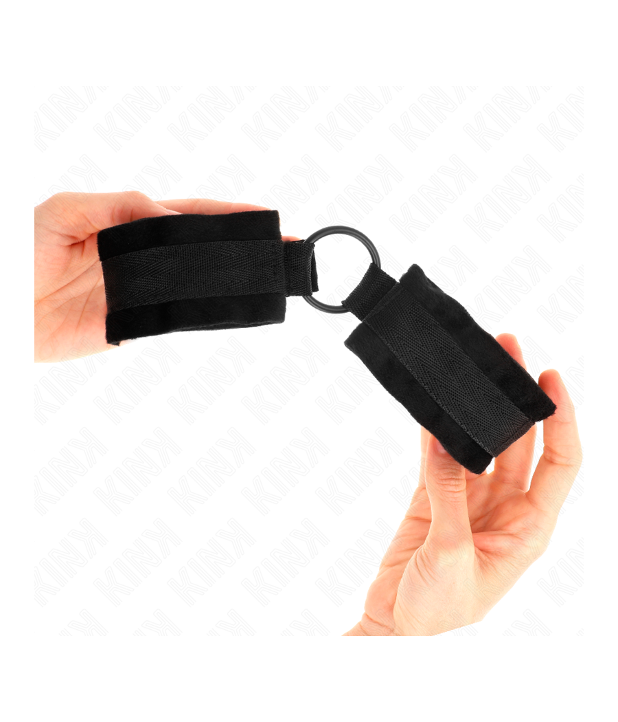 KINK - POLSINI IN PELLICCIA PER PRINCIPIANTI 25 CM CON O-RING 4 CM NERO REGOLABILE 15-25 CM