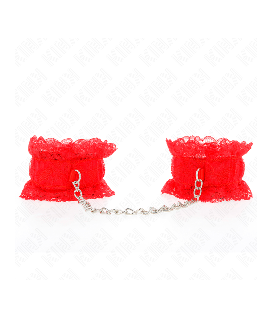 KINK - PUNHOS ELÁSTICOS DE RENDA VERMELHO