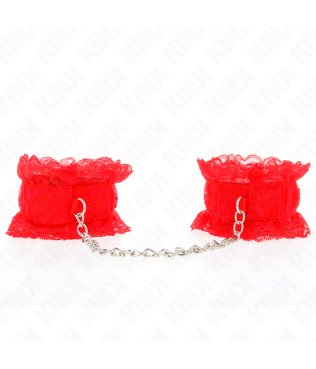 KINK - PUNHOS ELÁSTICOS DE RENDA VERMELHO