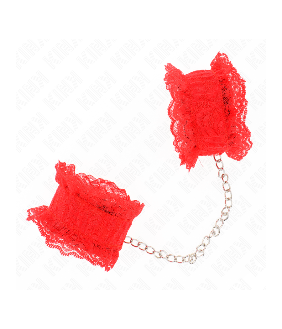 KINK - PUNHOS ELÁSTICOS DE RENDA VERMELHO