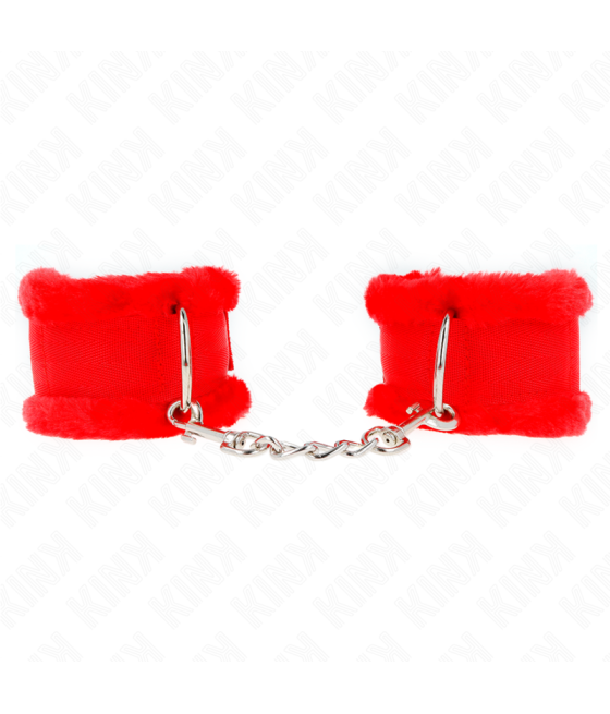 KINK - PULSO FORRO PELUDO VERMELHO AJUSTÁVEL 17-31 CM X 7 CM