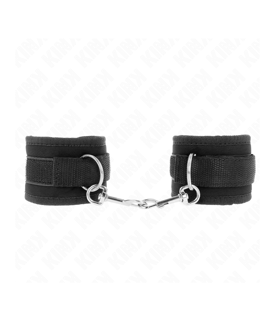 KINK - NYLON BIND HOOK&LOOP WRIST RESTRAINTS BLACK MODEL 2 ADJUSTABLE 18-35 CM X 6 CM