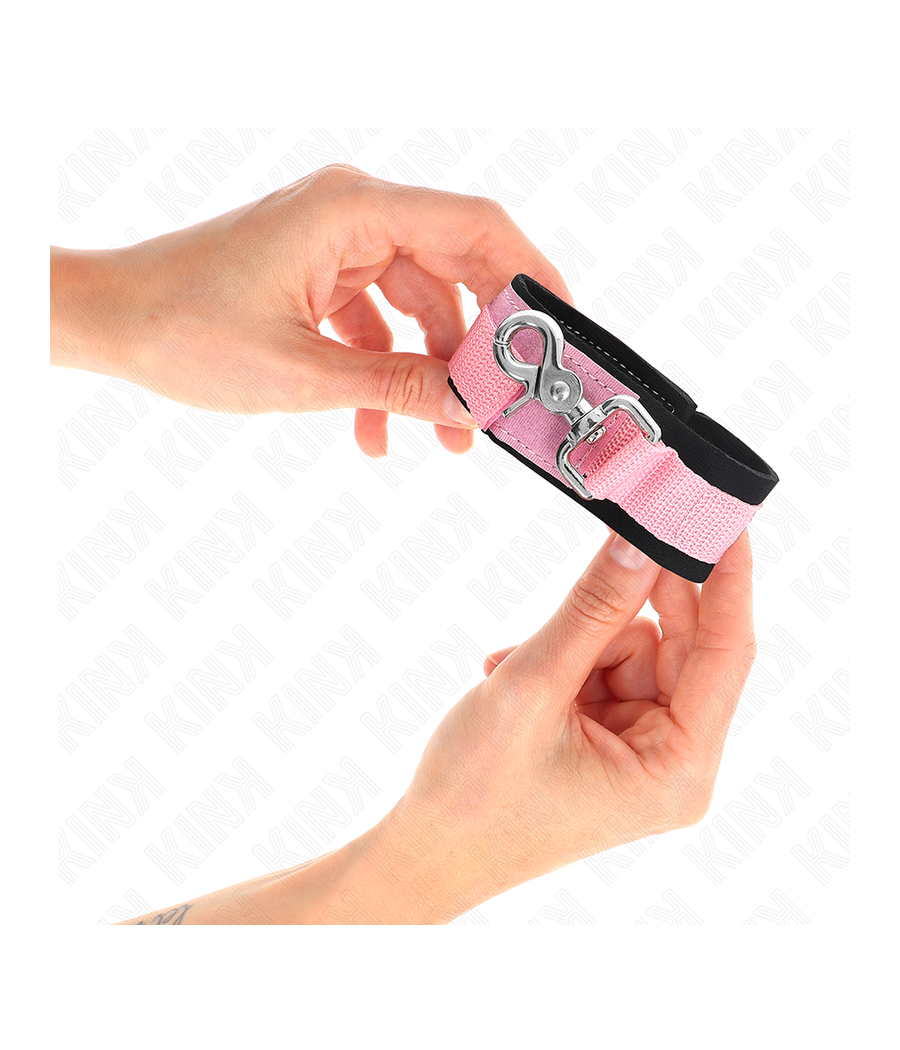 KINK - VERSTELLBARE NEOPREN-HANDHANDFESSELN ROSA VERSTELLBAR 22-34 CM