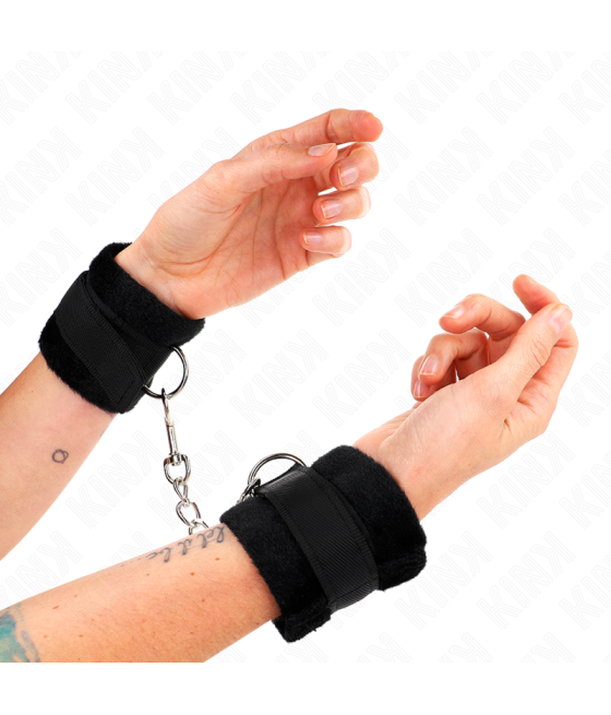 KINK - BEGINNER PELZHANDMANSCHETTEN SCHWARZ 30 X 7 CM