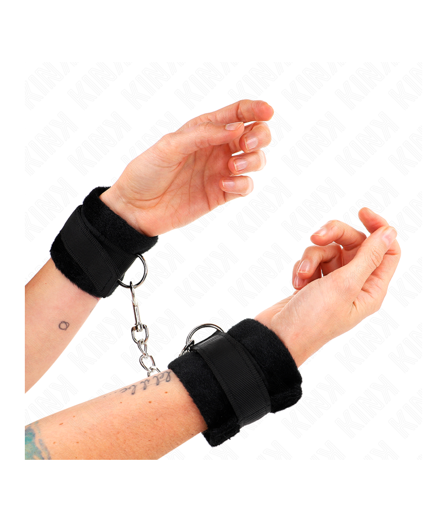 KINK - BEGINNER PELZHANDMANSCHETTEN SCHWARZ 30 X 7 CM