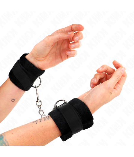 KINK - BEGINNER PELZHANDMANSCHETTEN SCHWARZ 30 X 7 CM