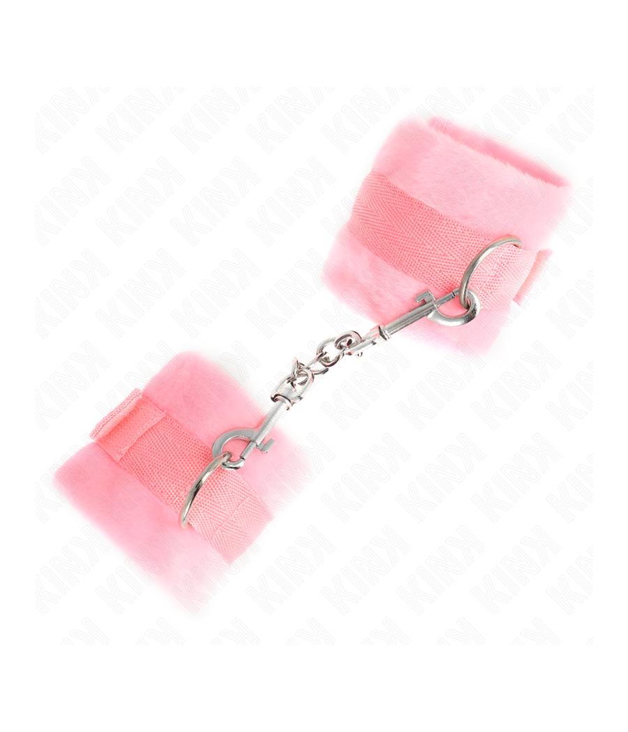 KINK - MANCHETTES DÉBUTANT EN FOURRURE ROSE 30 X 7 CM