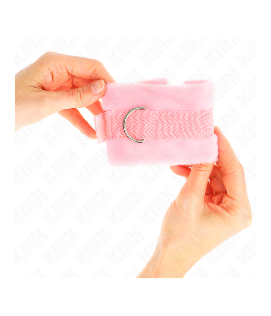 KINK - BEGINNER PELZHANDMANSCHETTEN ROSA 30 X 7 CM