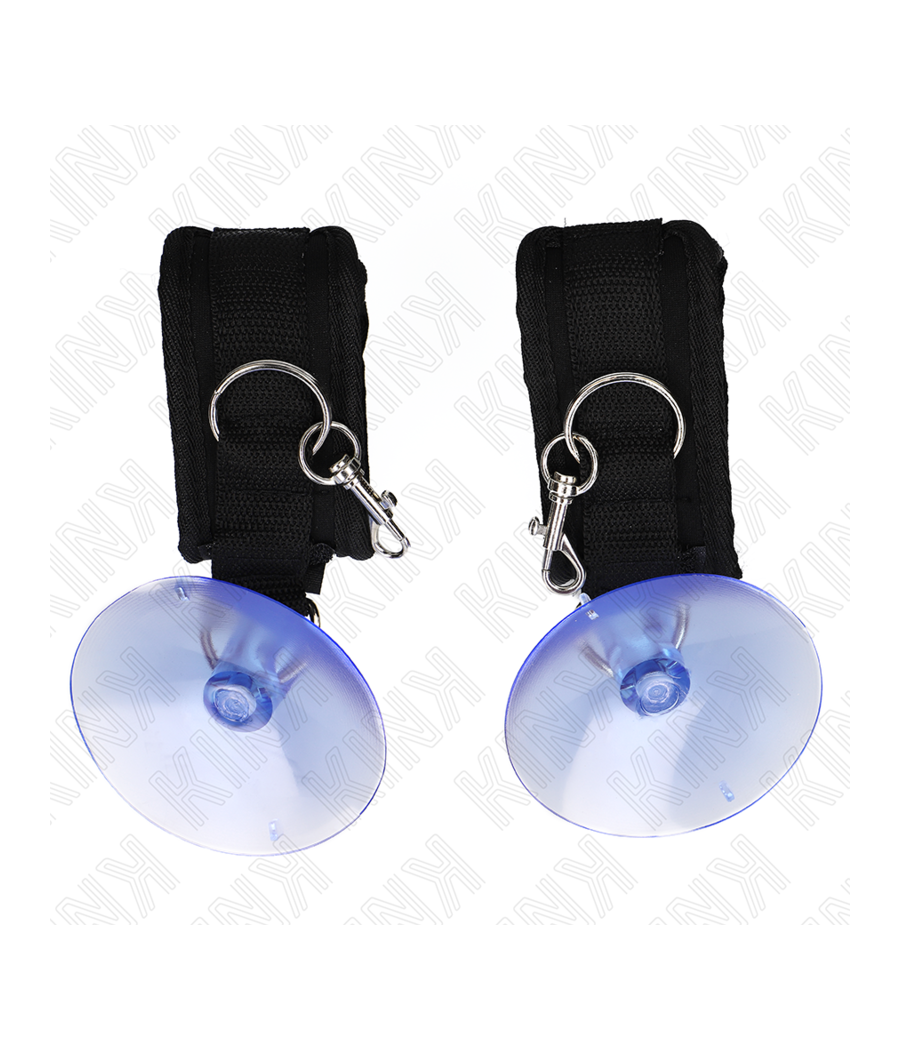 KINK - MUÑEQUERAS CON VENTOSA NEGRO AJUSTABLE 29-40 CM X 5 CM